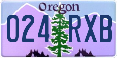 OR license plate 024RXB