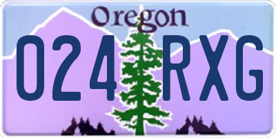 OR license plate 024RXG