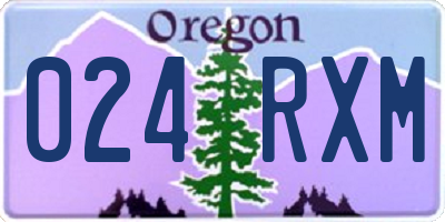 OR license plate 024RXM
