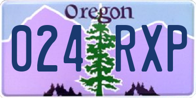 OR license plate 024RXP