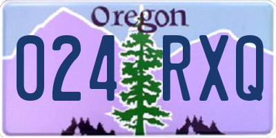OR license plate 024RXQ