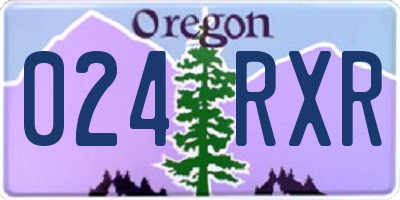 OR license plate 024RXR