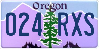 OR license plate 024RXS