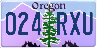 OR license plate 024RXU