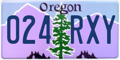 OR license plate 024RXY