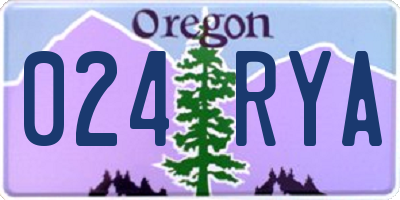 OR license plate 024RYA