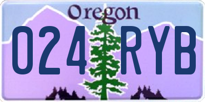 OR license plate 024RYB