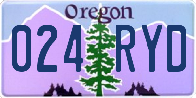 OR license plate 024RYD