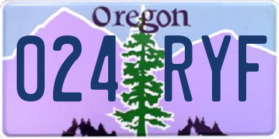 OR license plate 024RYF