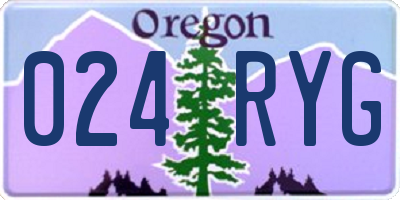 OR license plate 024RYG