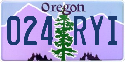 OR license plate 024RYI