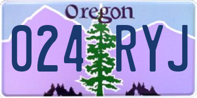 OR license plate 024RYJ