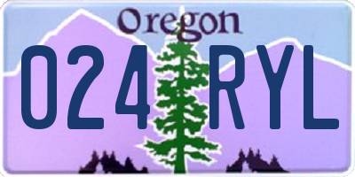 OR license plate 024RYL