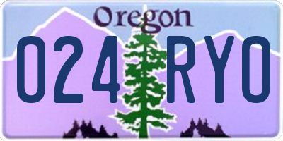 OR license plate 024RYO