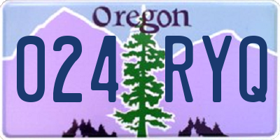 OR license plate 024RYQ