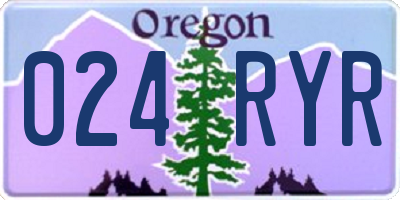 OR license plate 024RYR