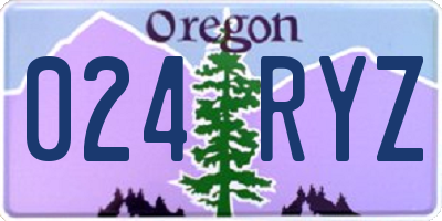 OR license plate 024RYZ