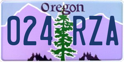 OR license plate 024RZA