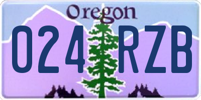OR license plate 024RZB
