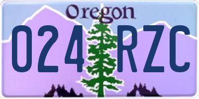 OR license plate 024RZC