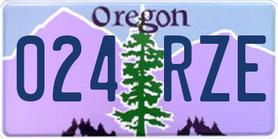 OR license plate 024RZE