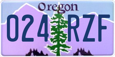 OR license plate 024RZF