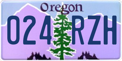 OR license plate 024RZH