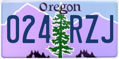 OR license plate 024RZJ