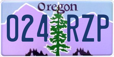 OR license plate 024RZP