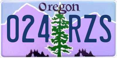 OR license plate 024RZS