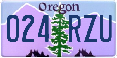 OR license plate 024RZU
