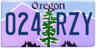 OR license plate 024RZY