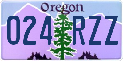 OR license plate 024RZZ