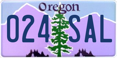 OR license plate 024SAL