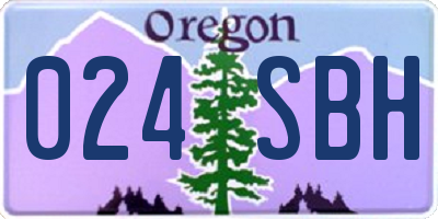 OR license plate 024SBH