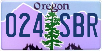 OR license plate 024SBR