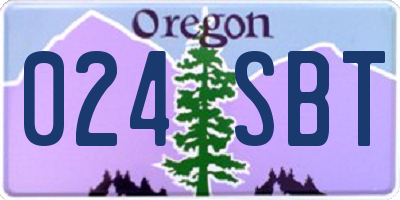 OR license plate 024SBT