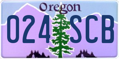 OR license plate 024SCB