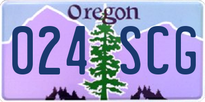 OR license plate 024SCG