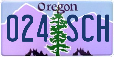 OR license plate 024SCH
