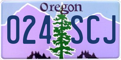 OR license plate 024SCJ