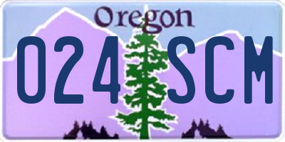 OR license plate 024SCM