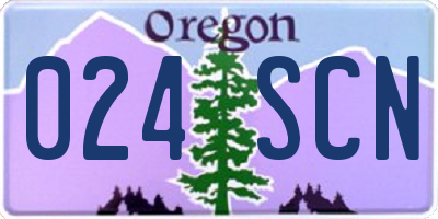 OR license plate 024SCN