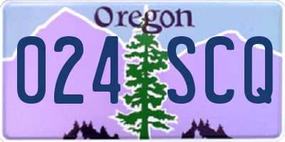 OR license plate 024SCQ