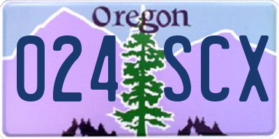 OR license plate 024SCX