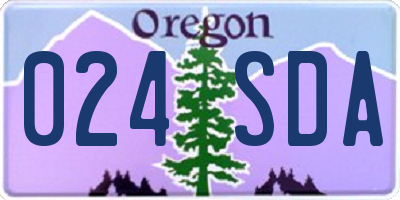 OR license plate 024SDA