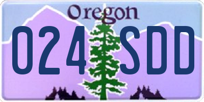 OR license plate 024SDD