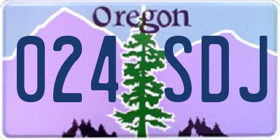 OR license plate 024SDJ