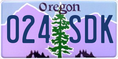 OR license plate 024SDK