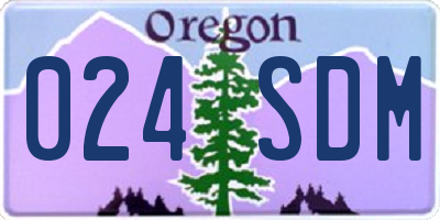 OR license plate 024SDM